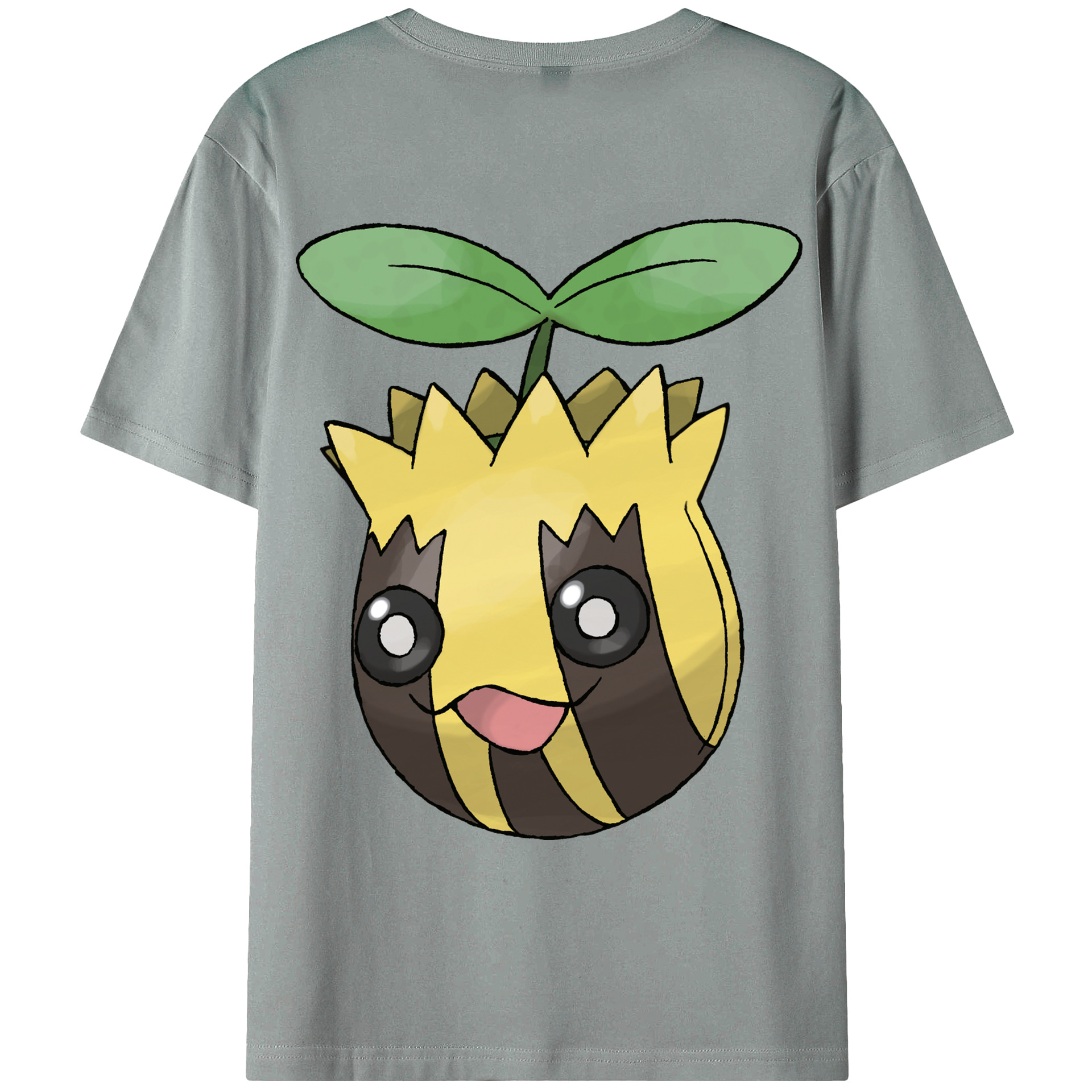 （画像用） ポケットモンスター Pokémon 綿100％ メンズ半袖Tシャツ（バックプリント） 通気性